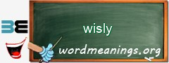 WordMeaning blackboard for wisly